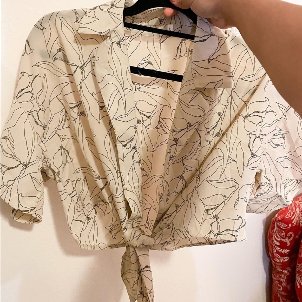 front tie up shirt